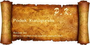 Podek Kunigunda névjegykártya